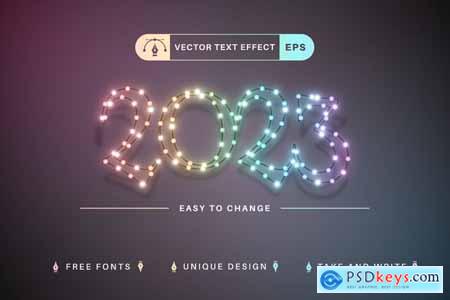 Garland - Editable Text Effect, Font Style