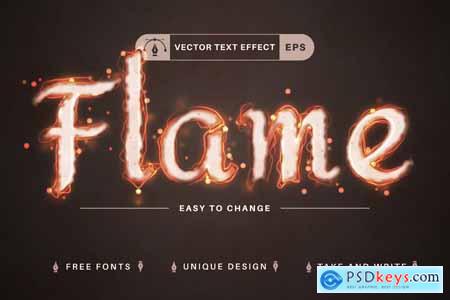 Burnt Paper - Editable Text Effect, Font Style