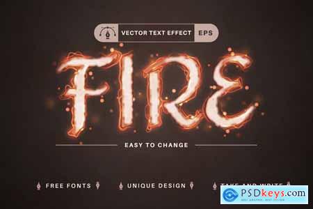 Burnt Paper - Editable Text Effect, Font Style