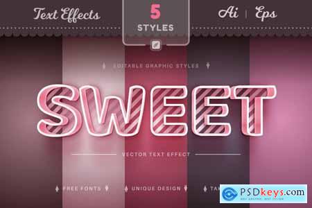 Set 5 Pink Love Editable Text Effects, Font Styles