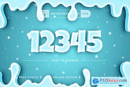 Cold Winter - Editable Text Effect, Font Style