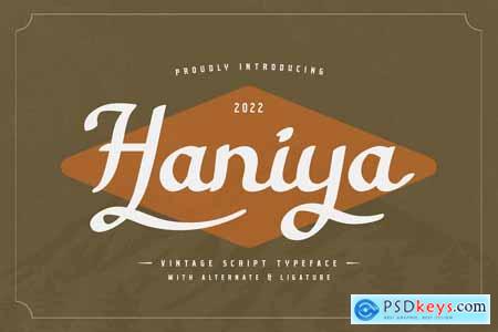 Haniya - Vintage Script Typeface