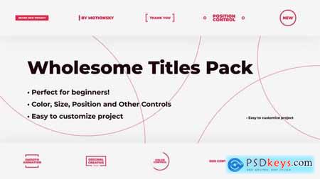 Wholesome Titles Pack Premiere Pro