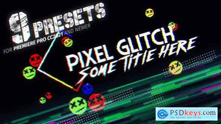 Pixel Glitch MOGRT Titles