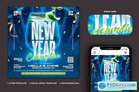 New Year Party Flyer WY9NNFG