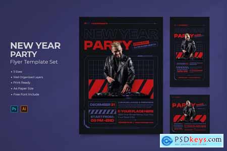 New Year Party Flyer NXMZMVQ