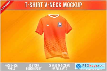 T-Shirt V-Neck Mockup