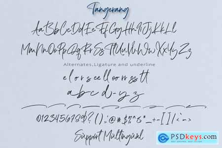 Tangerang - Handwritten Font AM
