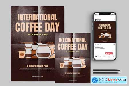 Coffee Day - Flyer Template Set