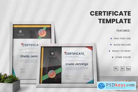 Certificate Template Vertical & Horizontal