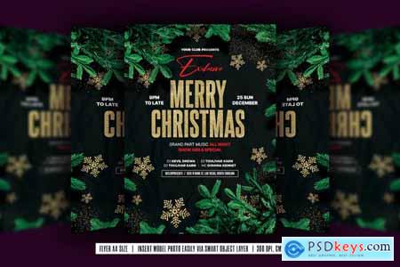 Merry Christmas Party Flyer ZF94DQ8