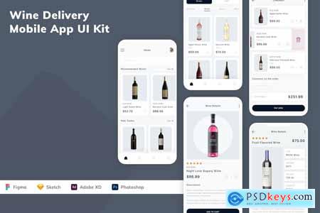 Wine Delivery Mobile App UI Kit