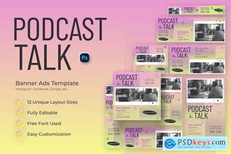 Podcast Talk Google Ads Banner PSD