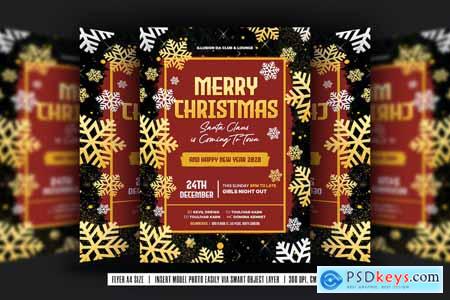 Merry Christmas Party Flyer EHPQAFN