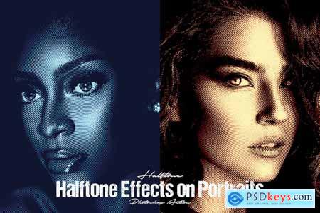 Halftone Effects on Portraits