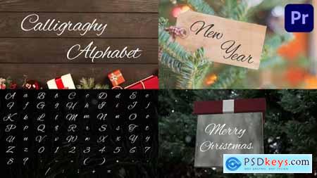 Christmas Calligraphy Alphabet - Premiere Pro MOGRT 41855865
