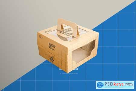 Paper Box With Transparent Window Mockup EA32ANQ