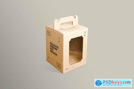 Paper Box With Transparent Window Mockup 8PVQDKS