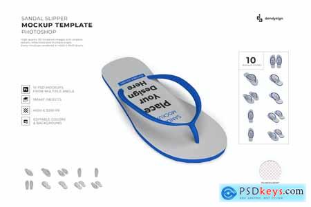 Sandal Slipper Mockup Template Set