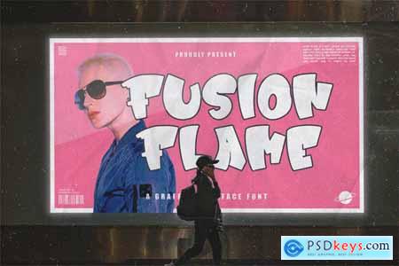 Fusion Flame - Graffiti Display Font