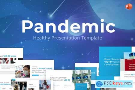 Pandemic Sky Blue Modern Medical PowerPoint