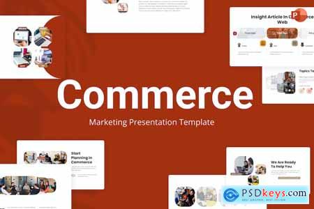 Commerce Maroon Modern Marketing PowerPoint