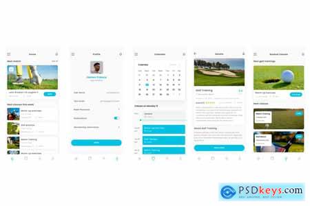 Golf Sports Academy & Classes App UI kit