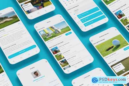 Golf Sports Academy & Classes App UI kit