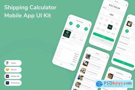 Shipping Calculator Mobile App UI Kit