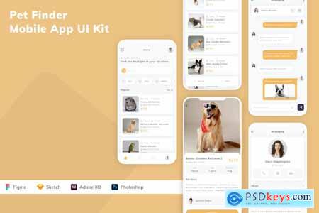 Pet Finder Mobile App UI Kit
