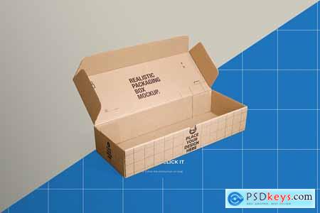 Rectangular Cardboard Box Mockup