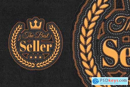 Embroidery Patch Maker Photoshop Action