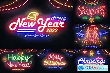 Christmas Neon Text Effects