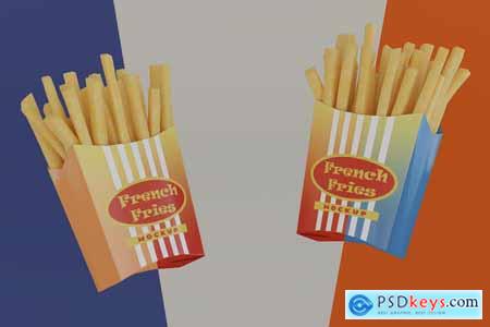 A French Fries Mockup