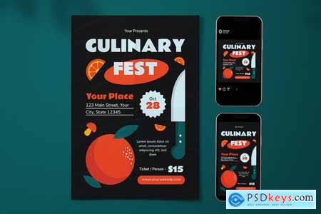 Culinary Fest Flyer Set
