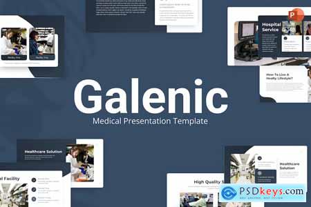 Galenic Navy Modern Medical PowerPoint
