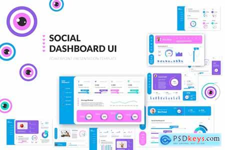 Social Dashboard UI PowerPoint Presentation
