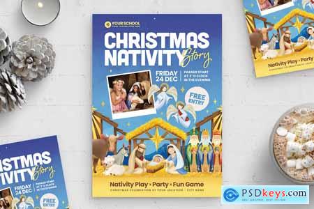 Christmas School Nativity Flyer Template