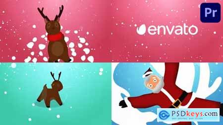 Christmas Santa and Deers Logo Pack for Premiere Pro 41972867