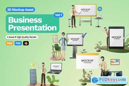 3d Business Presentation Mockup Vol 1