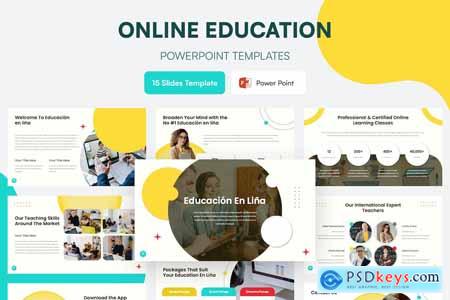 Online Education Presentation Template Powerpoint