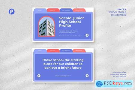 Sacola  blue fun bold school profile presentation