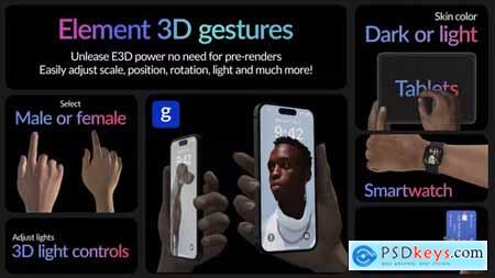 Real Hand Gestures for Element 3D 40637428