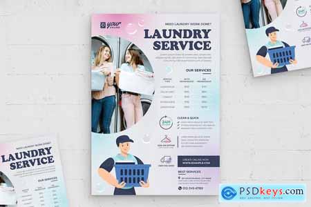 Laundry Service Flyer Template