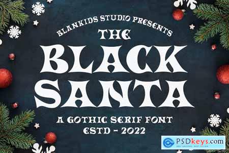 Black Santa a Gothic Serif Font