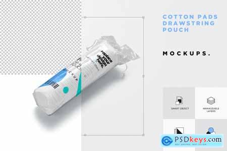 Cotton Pad Long Packaging Mockups