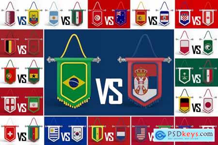 Versus Flag Banner World Cup
