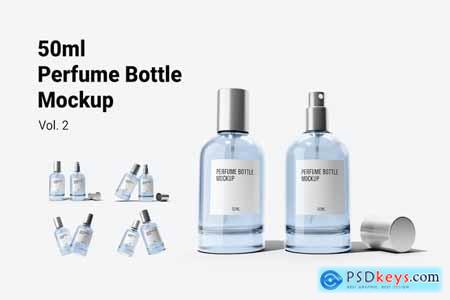 50ml Perfume Bottle Mockup Vol.2