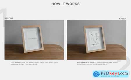 Picture & Photo Wooden Frame Mockup