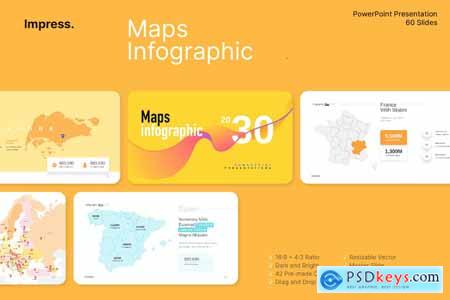 Map Infographic PowerPoint Presentation